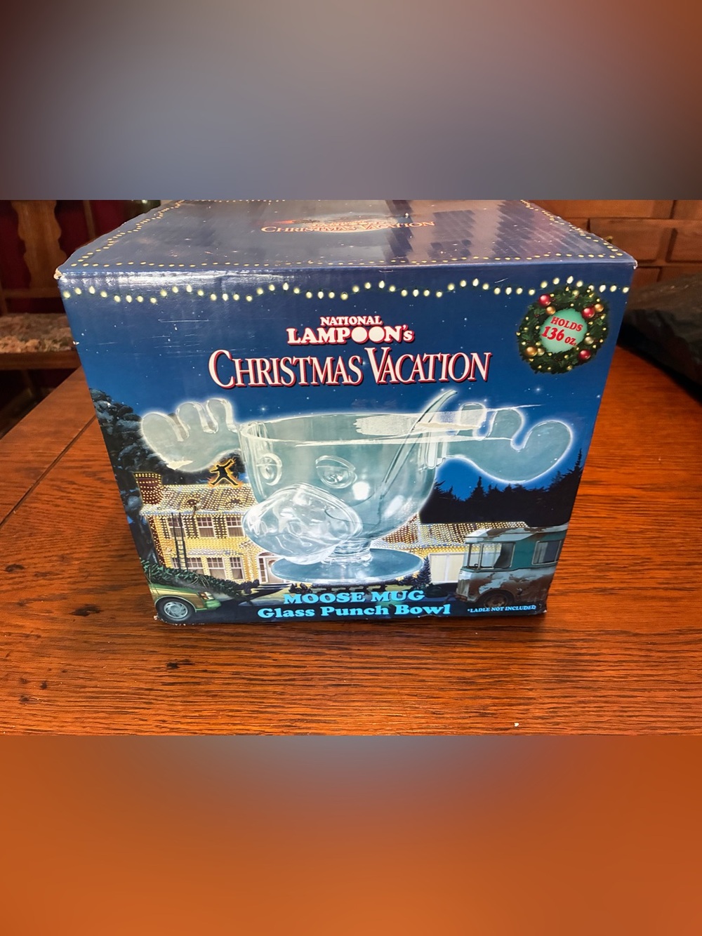 Christmas Vacation Moose Mug Glass Punch Bowl - Clear